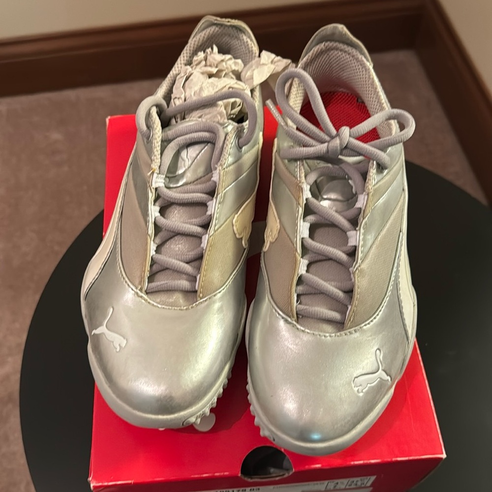 Puma Sunny Silver Golf Shoes Size 7